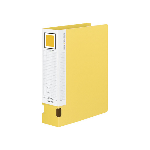 チューブファイルＶツインオール樹脂Ａ４縦　２穴黄画像