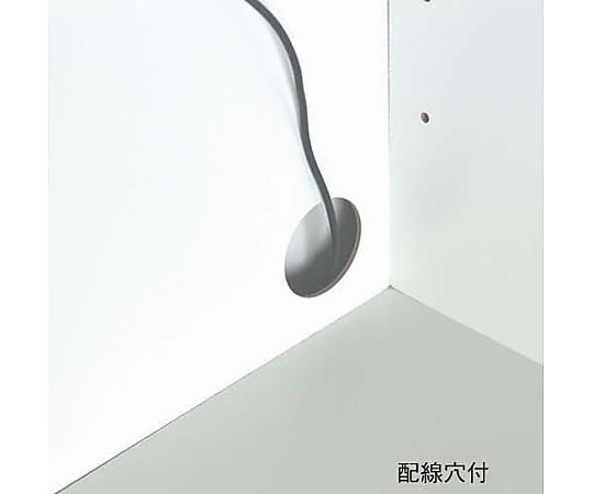 木製デスク下ワゴン 天板なし 薄型 シンプルなデザインの薄型キャビネット、引き出しがオープンな状態で内部が見える。