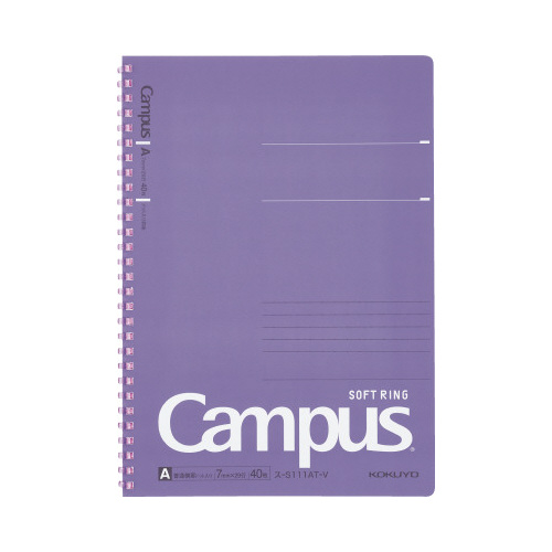 キャンパスソフトリングドット罫４０枚Ｂ５　紫画像