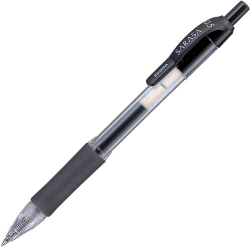 サラサ０．５ｍｍ　黒１０本