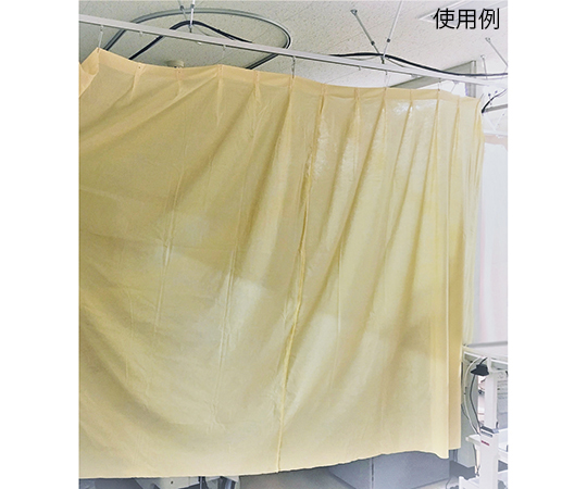 ディスポ防炎カーテン　吊り下げ式　S　クリームイエロー画像