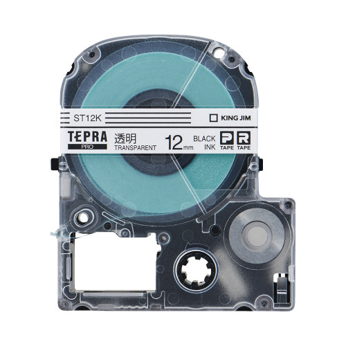 テプラ　ＰＲＯテープ　エコ　透明１２ｍｍ黒文字×５