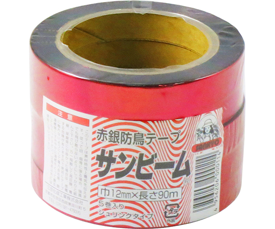 防鳥テープ 赤銀 5PC 1セット（5巻入）