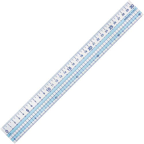 直線定規(まなびすと)(再生PET樹脂製) 30cm ﾌﾞﾙｰ 1ｾｯﾄ(10本)画像