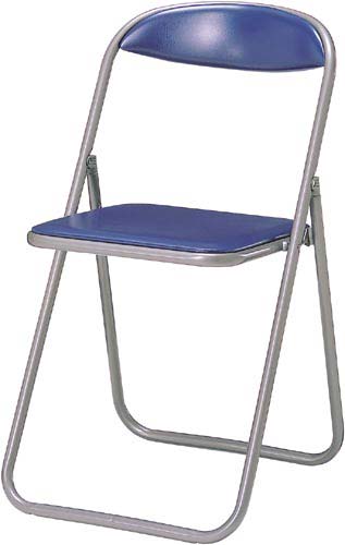 折りたたみイス　座幅３５５　ブルー１６脚セット