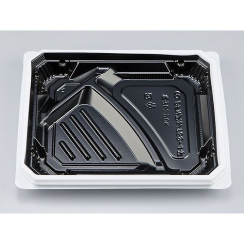 シーピー化成 弁当容器 BFNアルバ8S-4平 BW 本体 発泡画像