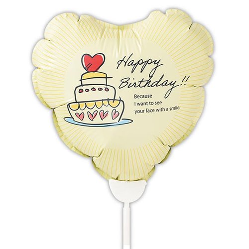 贈答用飾り BLN-FPL2 バルーンフラワーピックL-2/BIRTHDAY(10本) ヘッズ画像