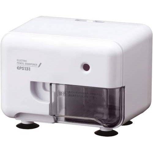芯先調整機能付き電動シャープナー　横型　ホワイト画像
