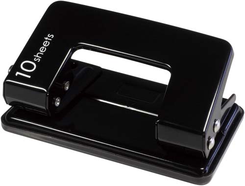 ２穴パンチ　１０枚穿孔　ブラック３個画像