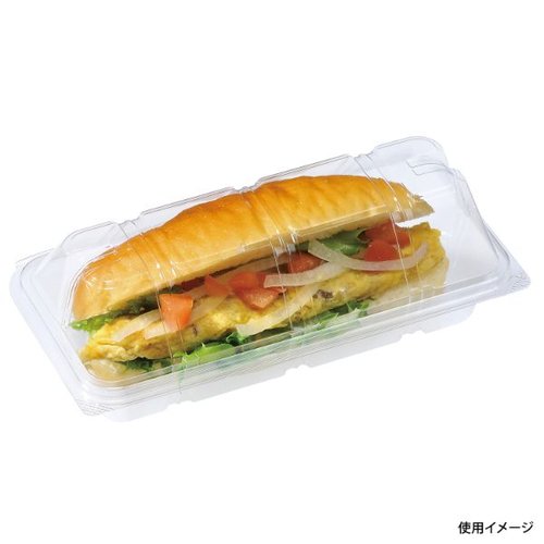 フードパック FKパック P-907 福助工業 透明なパッケージに蓋が閉じられ、内容物が見える状態