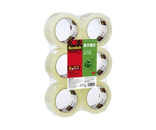 スコッチ®透明梱包用テープ315-6P 透明 重量物用 48mm×50m 6巻画像