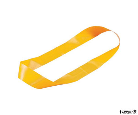 ゴムバンド 結束用バンドリング 幅20mm×折径300mm オレンジ 10本入画像