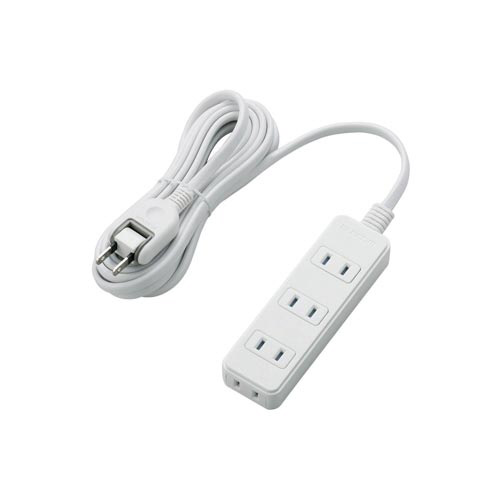 シャッタータップ　雷ガード　４個口　３ｍ　ホワイト画像