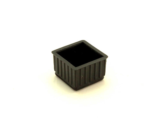 イスキャップ　角脚用　黒　対象脚サイズ31mm 滑らかな黒色の丸いキャップが並んでいる様子。