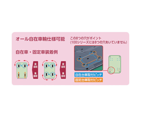 プレス製台車　ドンキーカート　折りたたみ式740×480 折りたたまれた状態で置かれた台車の側面