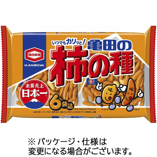 亀田の柿の種 180g(6袋) 1ﾊﾟｯｸ画像