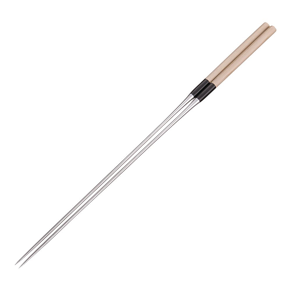 極上白木柄 盛箸(水牛桂柄付) 300mm