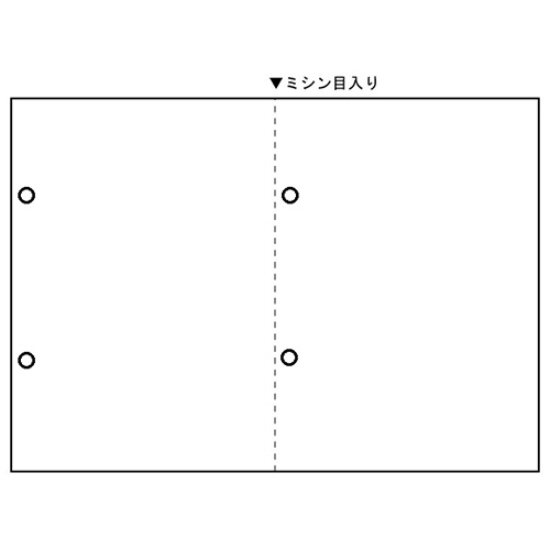 源泉徴収票専用白紙 A4判ｶｯﾄ紙 2穴あり 1箱(500枚)