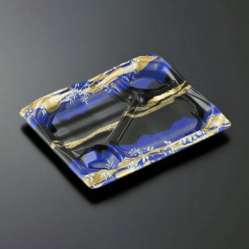 中央化学 弁当容器 CT 波音V 24-20C かのかB-BK 本体画像