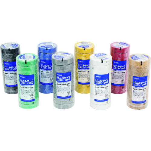 エスロンテープ＃３６０　１９×２０　灰画像