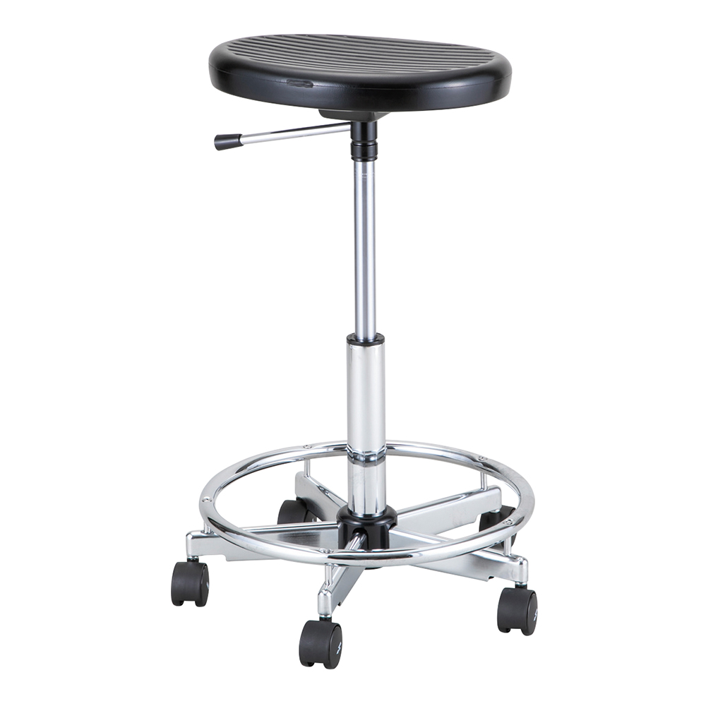 クリーンルーム用チェアー 背無し リング有り画像