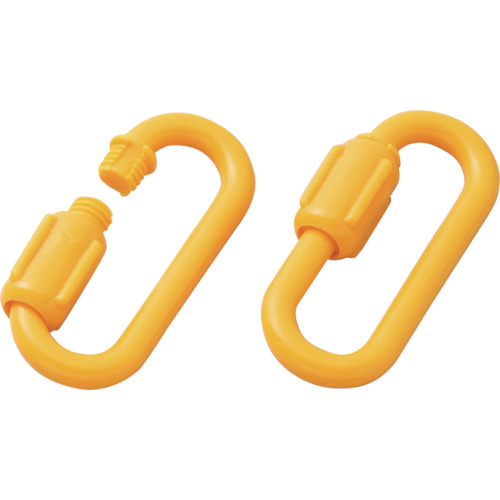 ﾌﾟﾗｽﾁｯｸﾁｪｰﾝ用ｼﾞｮｲﾝﾄ 黄 PSJ-60Y 線径8mmφ以下用 1組(2個)画像