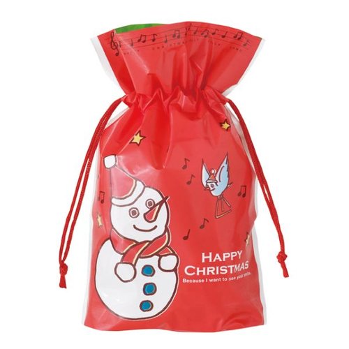 袋 クリスマスジョリーバンドギフト巾着バッグ-4(20枚) ヘッズ画像