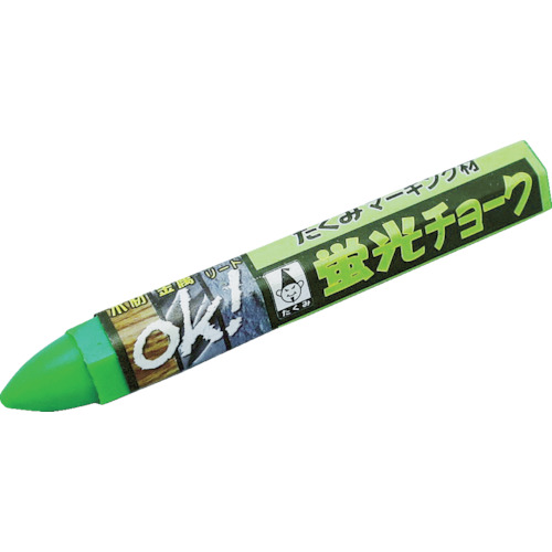 蛍光ﾁｮｰｸ緑 1本画像