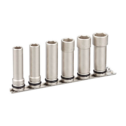インパクト用超ロングソケットセット(ホルダー付)　6pcs　1セット画像