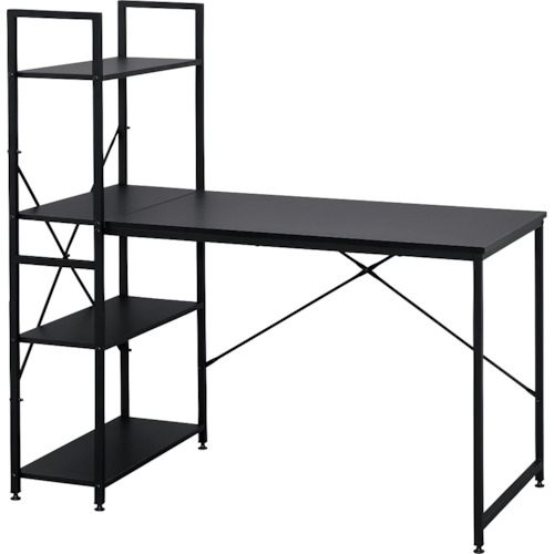 ＩＲＩＳ　５７４２２０　ラック付きデスク　１２００×６２０　ブラック／ブラック画像