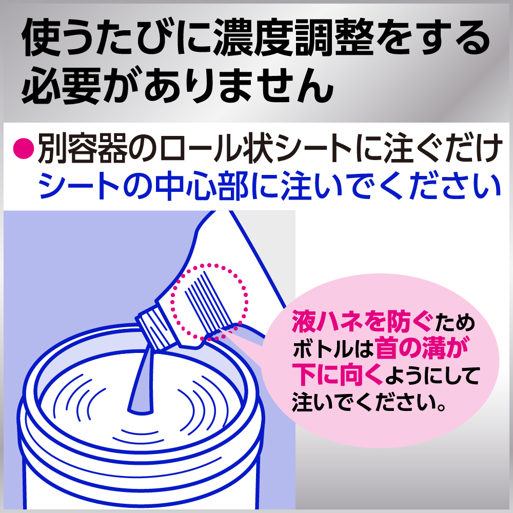 セイフキープ次亜シート　10セット パッケージの側面が見える状態で、製品名と共に使用方法の説明が記載されている。