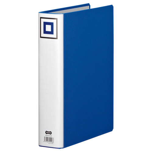 両開きﾊﾟｲﾌﾟ式ﾌｧｲﾙV A4ﾀﾃ 500枚収容 50mmとじ 背幅65mm 青 1冊