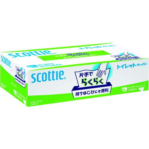 クレシア　スコッティ　片手でらくらくトイレットペーパー　（３００枚入）画像