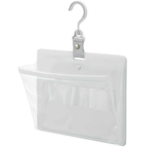 さっと出し入れできる壁掛けﾎﾟｹｯﾄ 小物用 ﾎﾜｲﾄ 1個画像