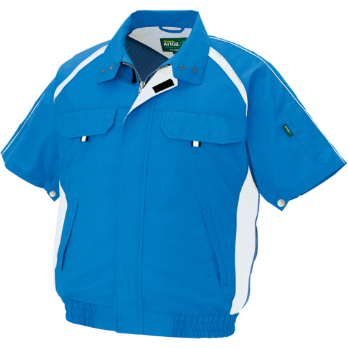 半袖ﾌﾞﾙｿﾞﾝ 空調服対応 男女兼用 ｴｺﾜｰｶｰ 高密度ﾌﾞﾛｰﾄﾞ ﾛｲﾔﾙﾌﾞﾙｰ S 1着画像