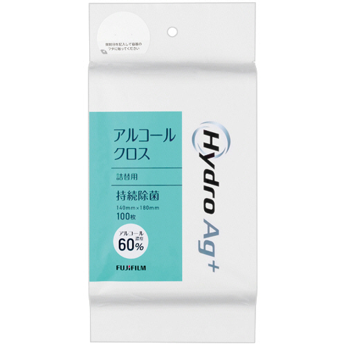 Hydro　Ag+アルコールクロス(アルコール60%)　詰替用　1パック(100枚)