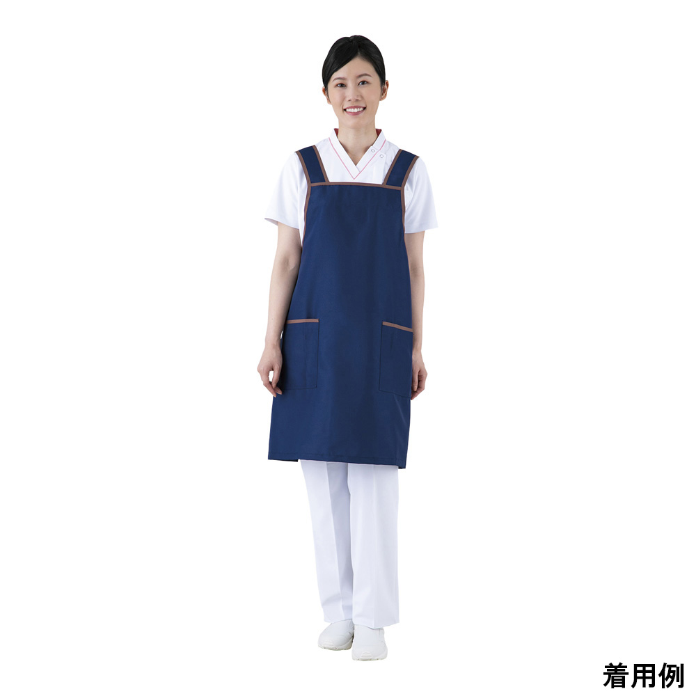 エプロン　ネイビー　フリー画像