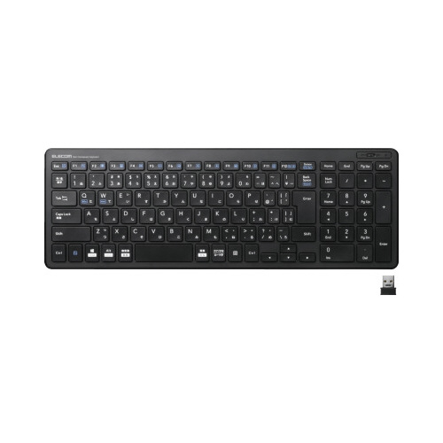 ワイヤレスコンパクトキーボード　ブラック