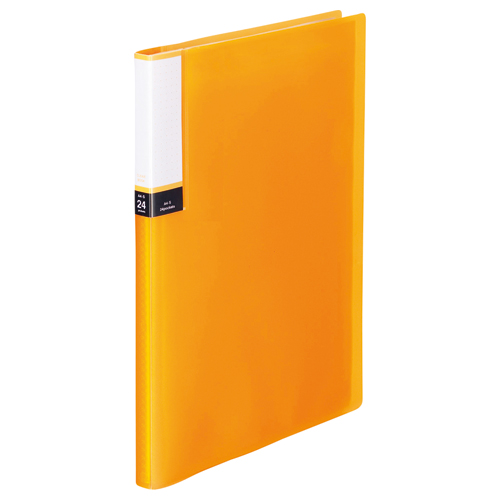 ｸﾘｱﾌﾞｯｸ(透明表紙) A4ﾀﾃ 24ﾎﾟｹｯﾄ 背幅15mm ｵﾚﾝｼﾞ 1ｾｯﾄ(40冊)画像