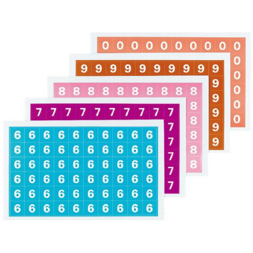 ﾅﾝﾊﾞｰｼｰﾙ(ﾐｯｸｽ) (6-9･0) ﾊｰﾄﾞｶﾗｰ 1ﾊﾟｯｸ(300片:60片×5ｼｰﾄ)画像