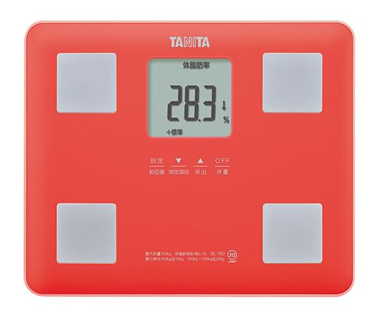 体組成計 コーラルピンク画像