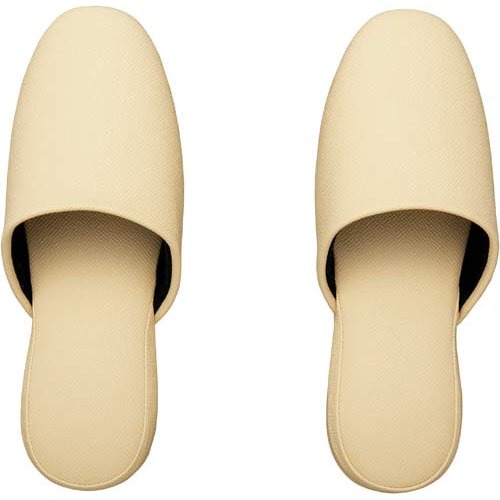 抗菌レザー調ビニールスリッパ　ベージュＭ　１０足入画像