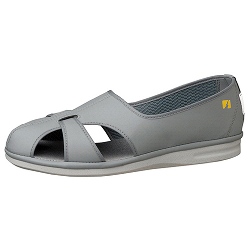 静電作業靴 男女兼用 ｻﾝﾀﾞﾙﾀｲﾌﾟ PS-01S ｸﾞﾚｲ 24.0cm 1足画像