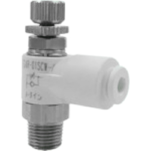 ﾌｧｲﾌﾞSUSｽﾋﾟｰﾄﾞｺﾝﾄﾛｰﾗα 白ﾒｰﾀｰｲﾝ 8mm R1/8 1個画像