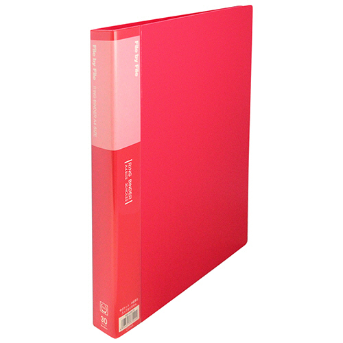 ﾘﾝｸﾞﾊﾞｲﾝﾀﾞｰ A4ﾀﾃ 30穴 45ﾎﾟｹｯﾄ 背幅32mm ﾚｯﾄﾞ 1ｾｯﾄ(20冊)画像