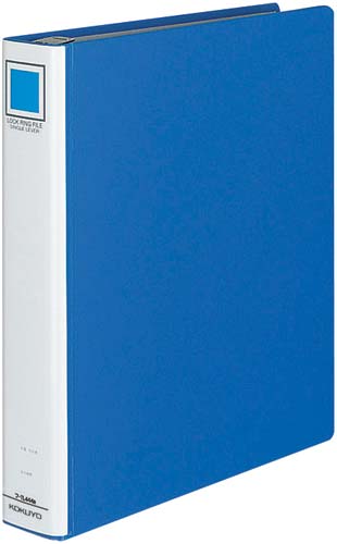 ４穴リングＦシングルレバー青Ａ４縦背幅５５ｍｍ４冊画像