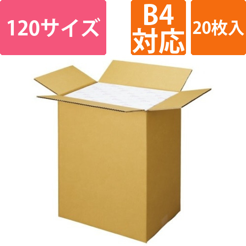 宅配用ダンボール　3辺合計120cm　B4　20枚画像