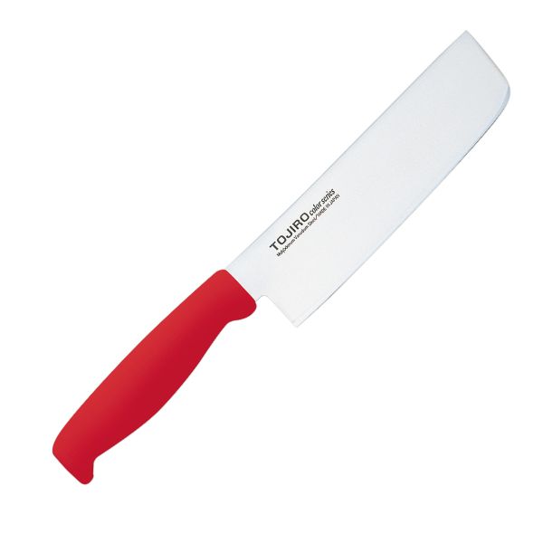 包丁 TOJIROカラー菜切(薄刃) 16.5cm レッド F-171R 藤次郎画像