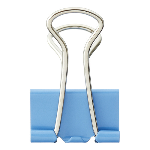 ﾀﾞﾌﾞﾙｸﾘｯﾌﾟ 小 口幅19mm ﾗｲﾄﾌﾞﾙｰ 1箱(10個)画像