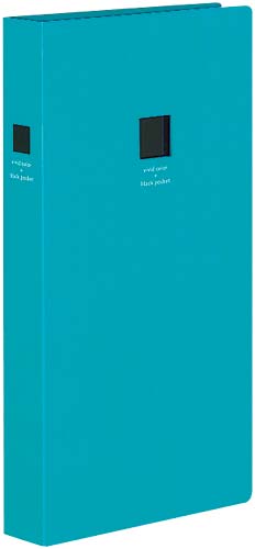 ポシェットアルバム黒台紙Ａ４スリムＬ判３００枚青画像